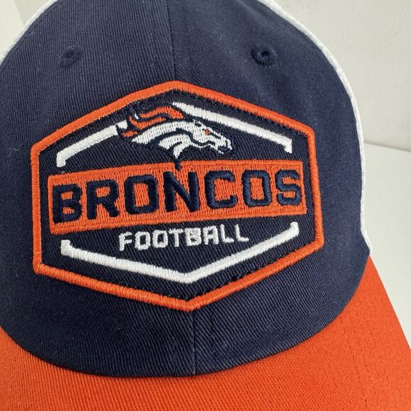 DENVER BRONCOS NFL Snapback Mesh Trucker Hat Cap Patch Fanatics - Picture 5 of 8